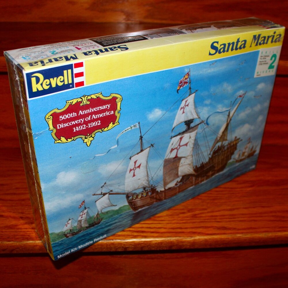 3/$88❤️sealed vintage 1991 Revell SANTA MARIA Ship Model Kit Made in USA #5627